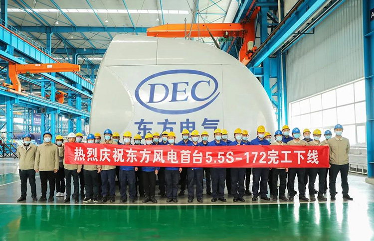 開啟“6MW時代”！國內(nèi)陸上單機(jī)容量最大風(fēng)電機(jī)組下線